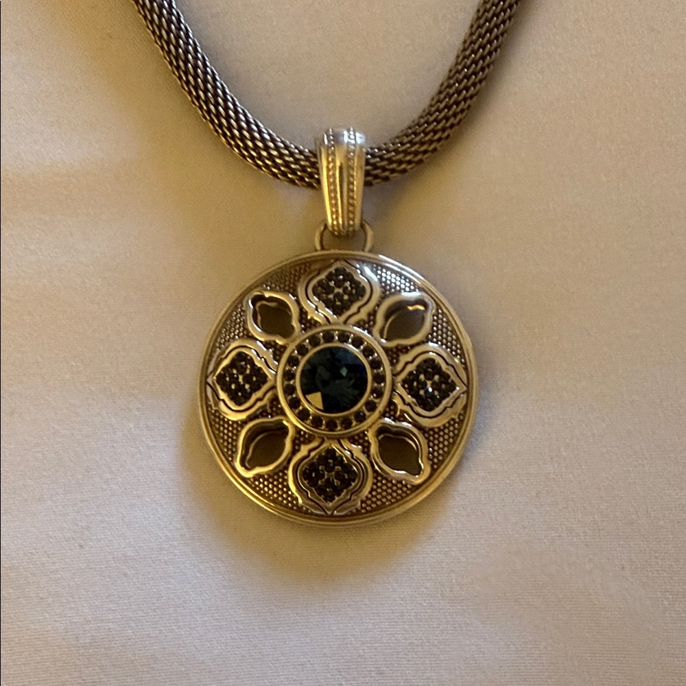 Brighton silver with blue stone Pendant Necklace